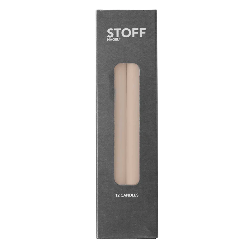 Nagel Ljus 12-Pack, Beige