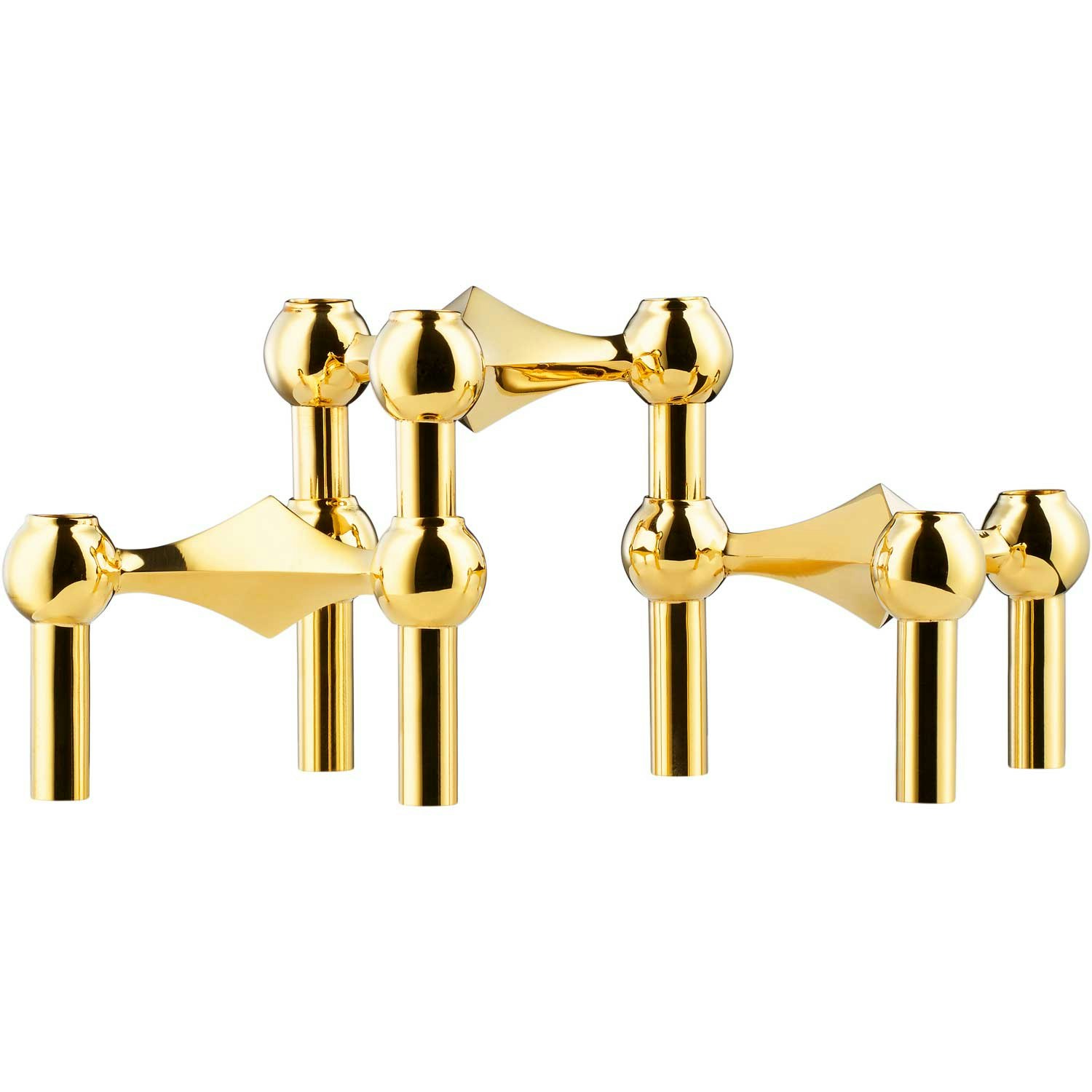 Stoff Nagel Nagel Ljusstake 3 Delar - Ljusstakar M&auml;ssing - 9035