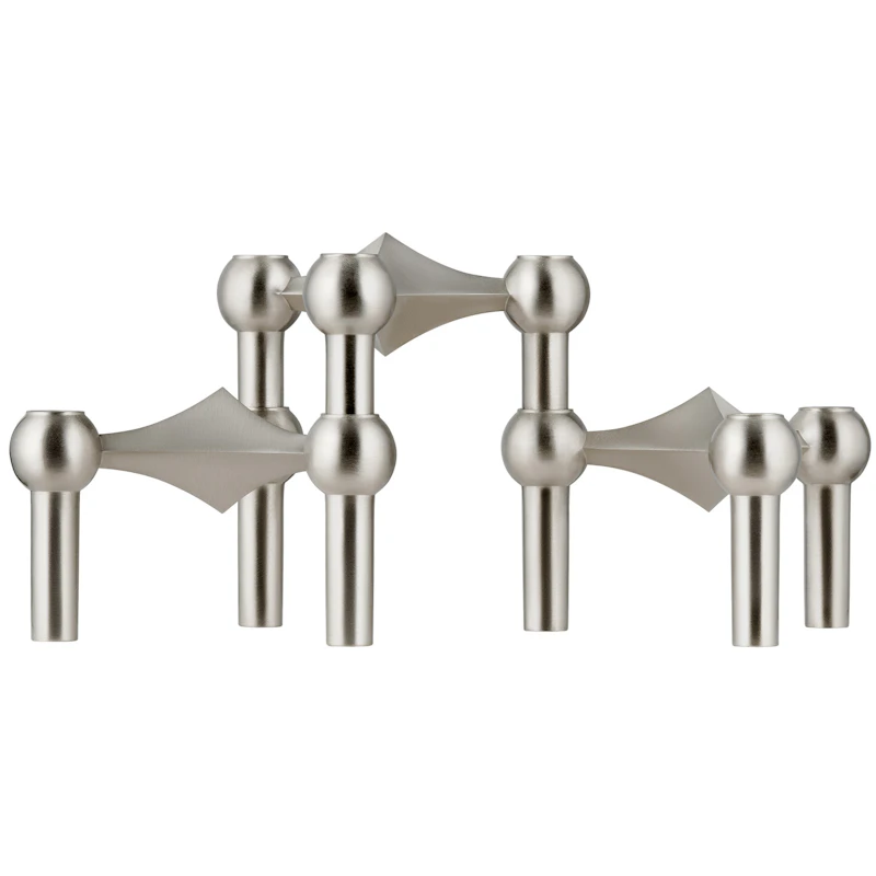 Nagel Ljusstake 3 Delar, Brushed Chrome