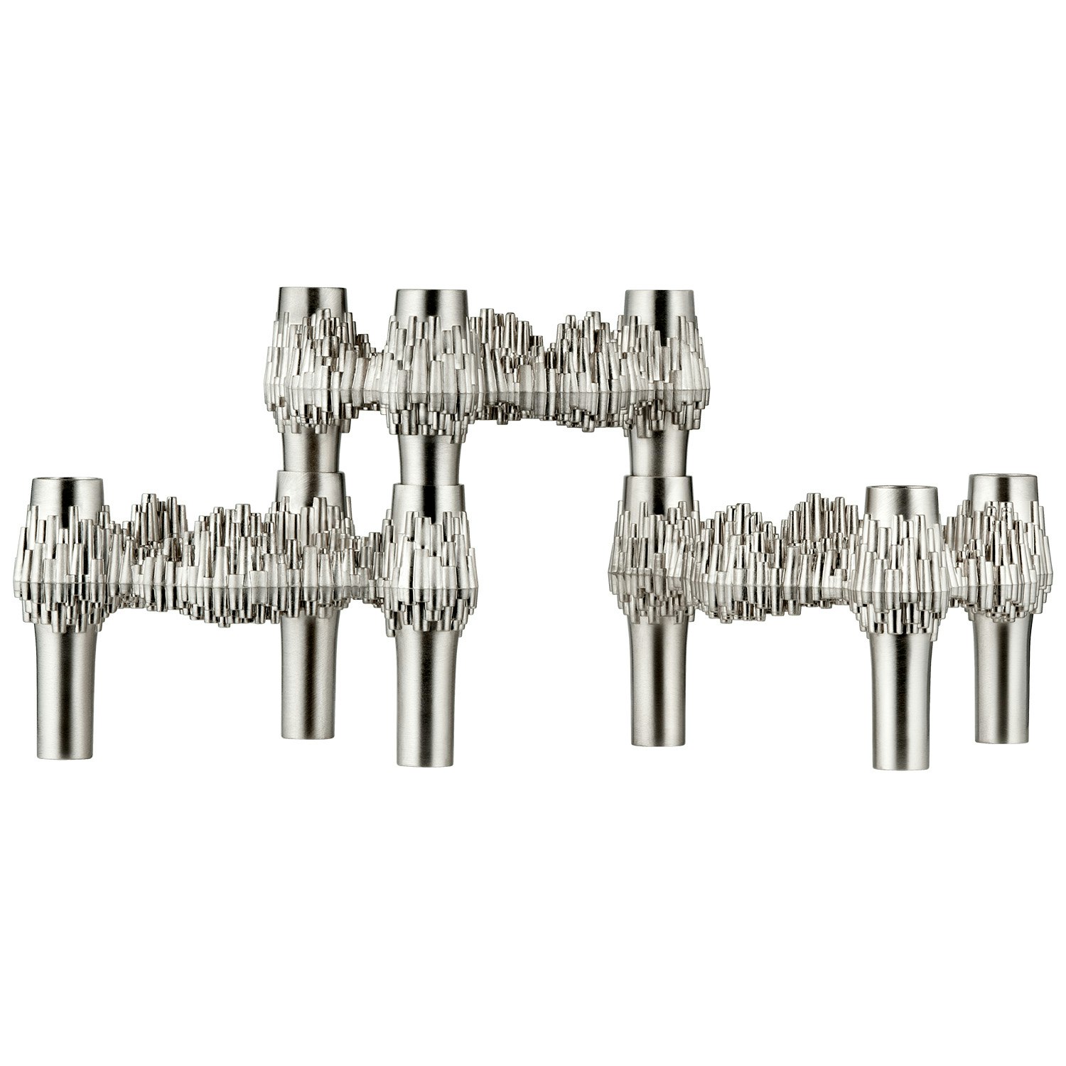 Stoff Nagel Quist Ljusstake 3-pack - Ljusstakar Zinklegering Borstad Krom - 6134