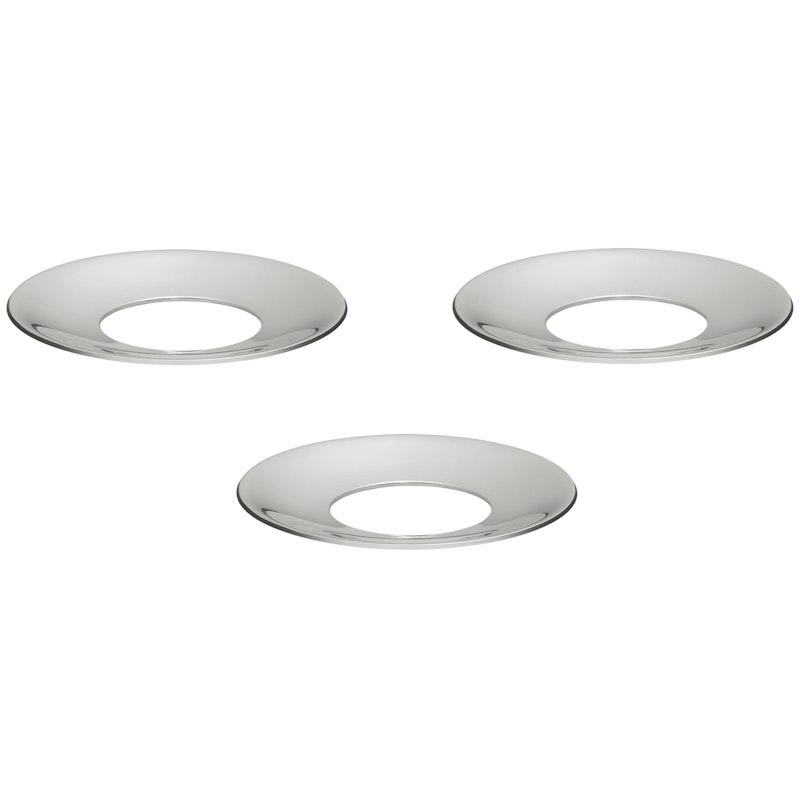 Ljusmanschett 3-pack, Krom