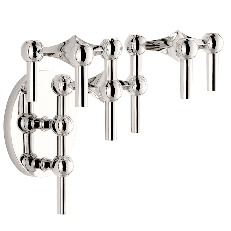 Stoff Nagel Ljusstake Krom + Väggfäste