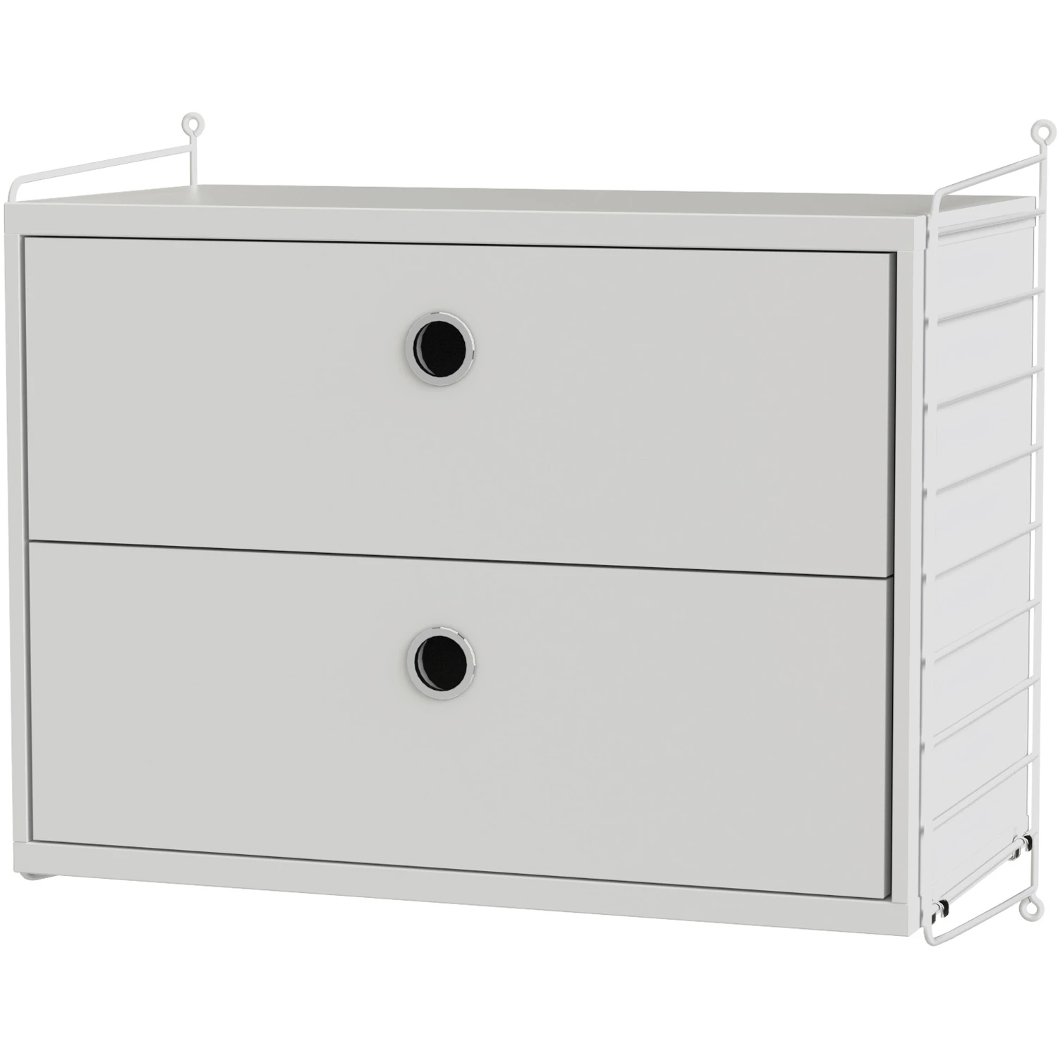 String Stringhylla Bundle A S&auml;nghylla Vit - S&auml;ngbord Metall Vit - Bundle_S_A_12_12