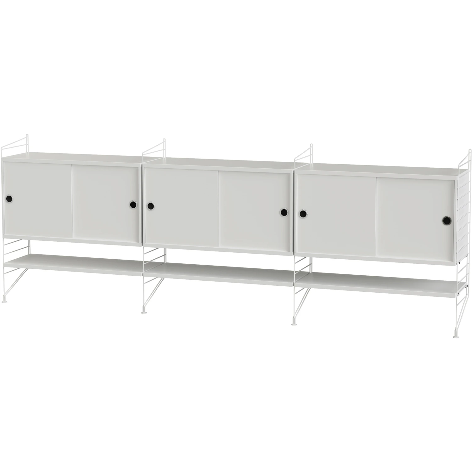 String Stringhylla Bundle I Sidobord Vit - Sk&auml;nkar & sideboards Pulverlackerad Metall Vit - Bundle_L_F_12_12