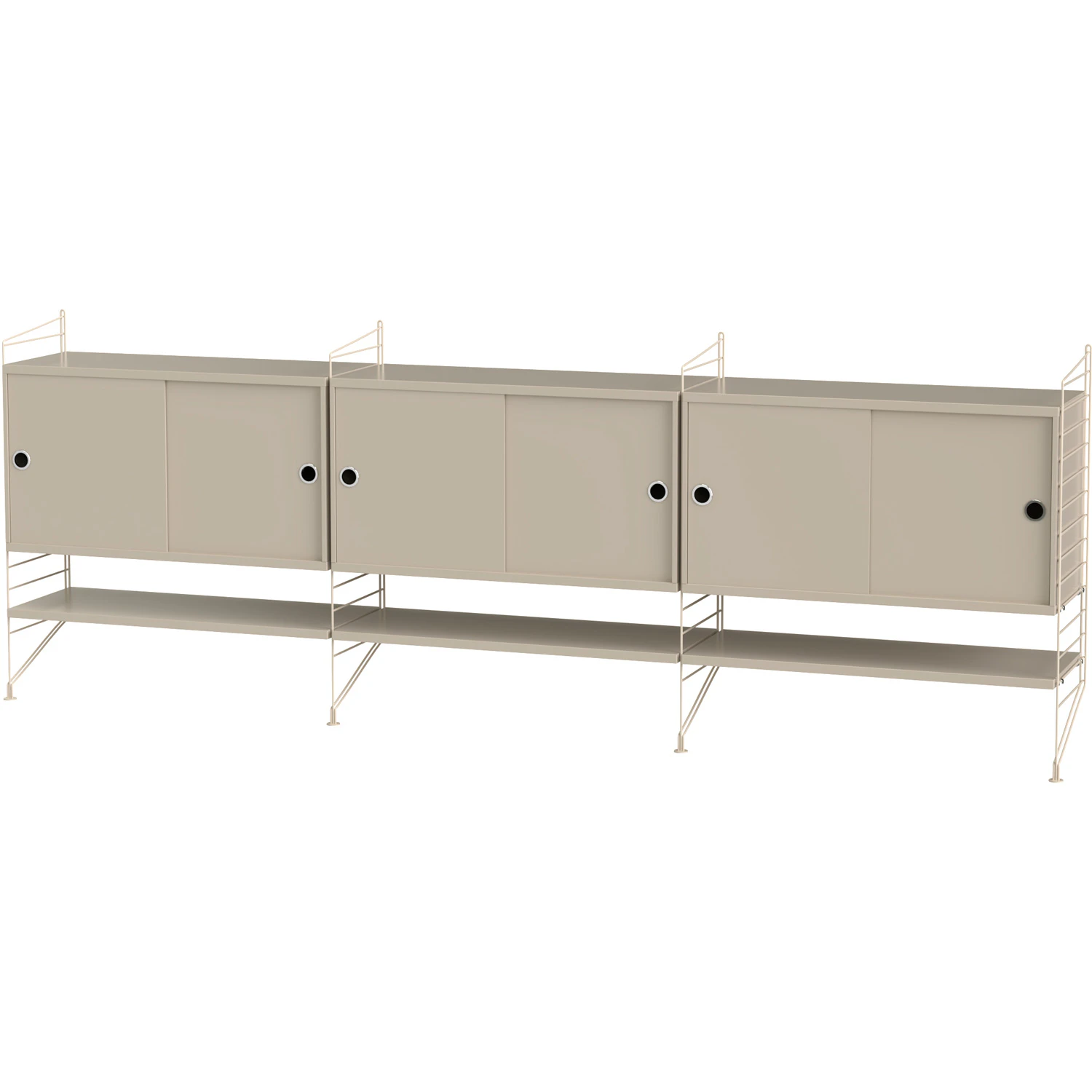 String Stringhylla Bundle I Sidobord Beige - Sk&auml;nkar & sideboards Pulverlackerad Metall Beige - Bundle_L_F_14_14