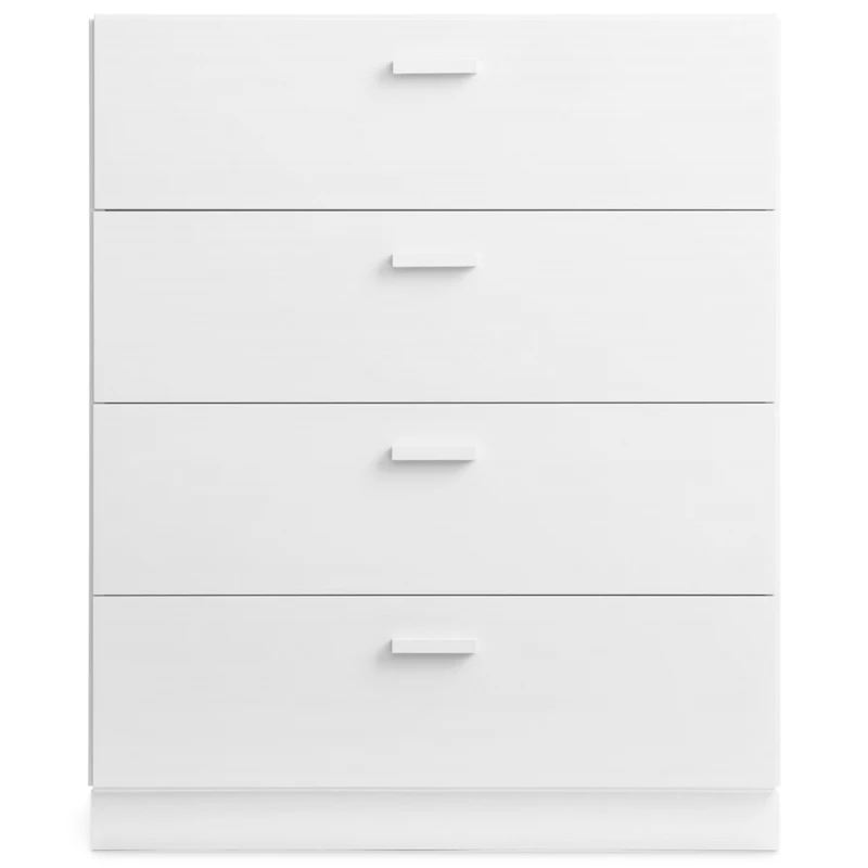 Relief Byrå Bred Med Sockel, Vit