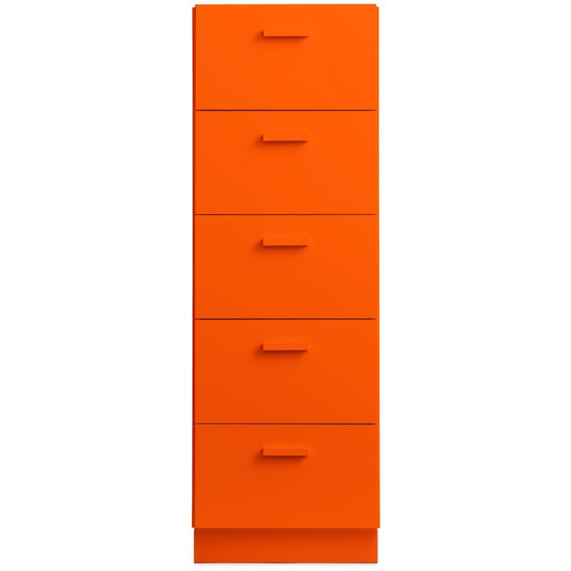 Relief Byrå Hög Med Sockel, Orange