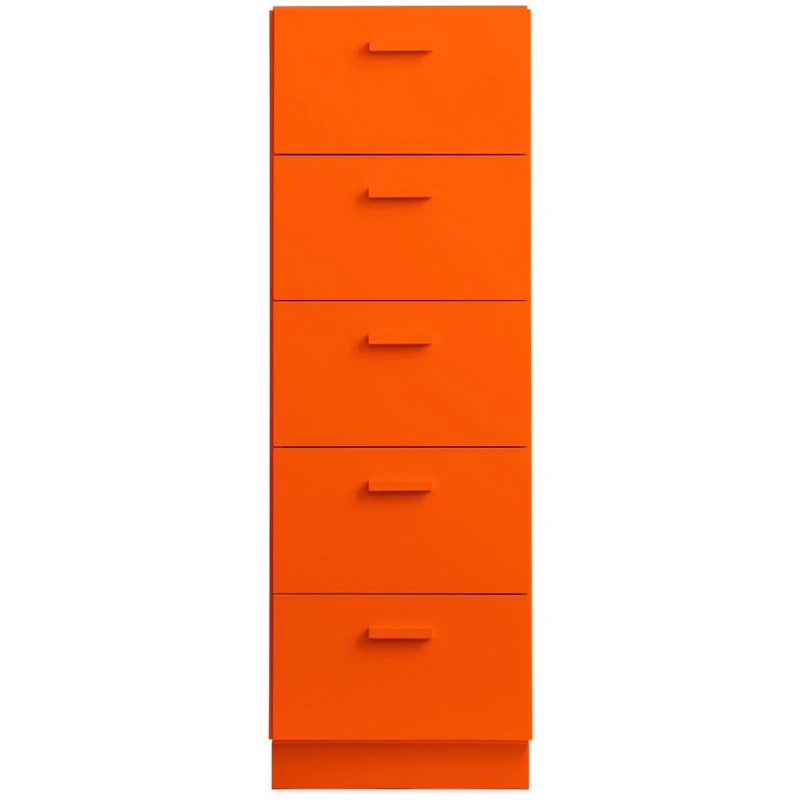 Relief Byrå Hög Med Sockel, Orange
