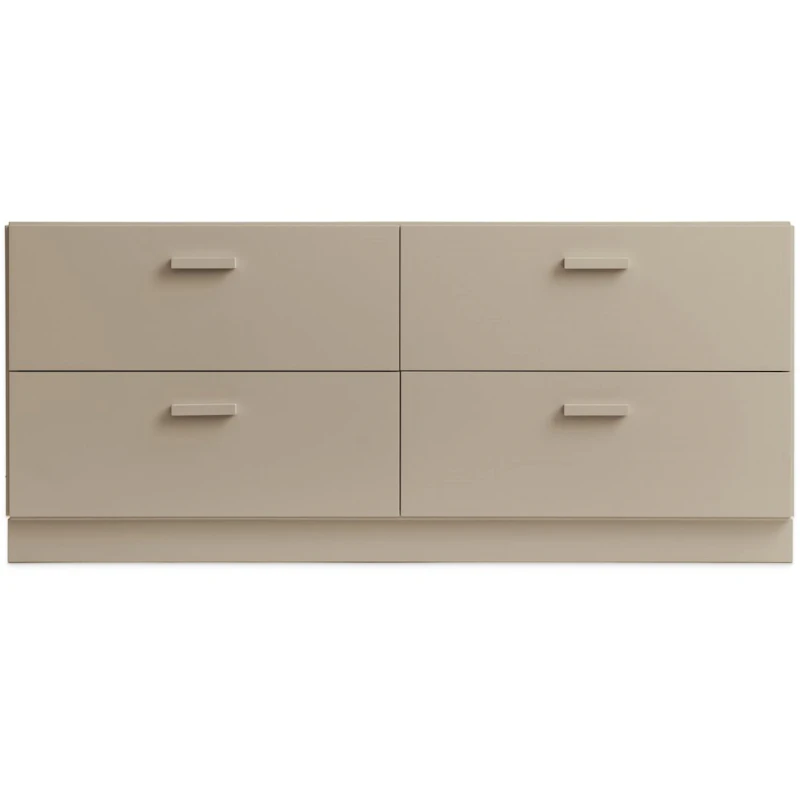 Relief Byrå Låg Med Sockel, Beige