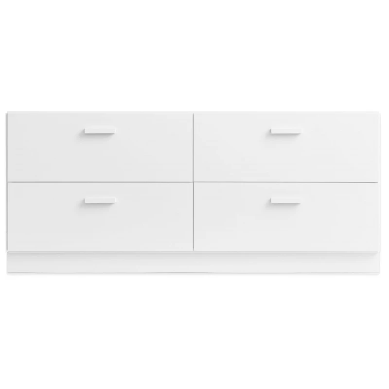 Relief Byrå Låg Med Sockel, Vit