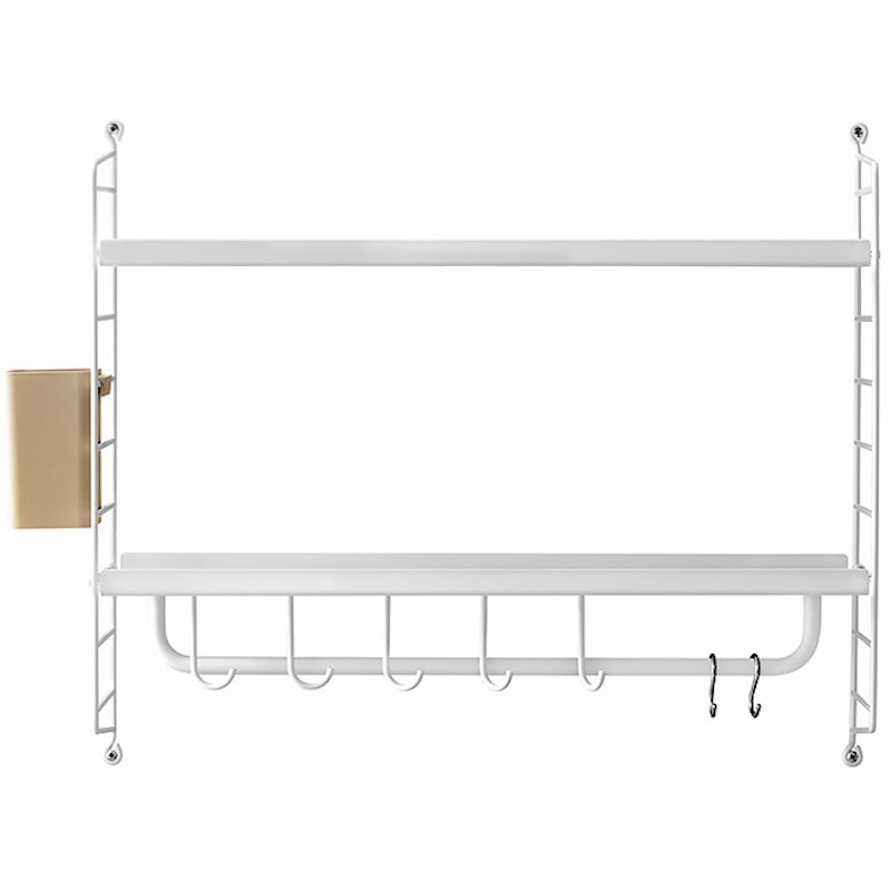 String Hylla Badrum Komplett, Vit