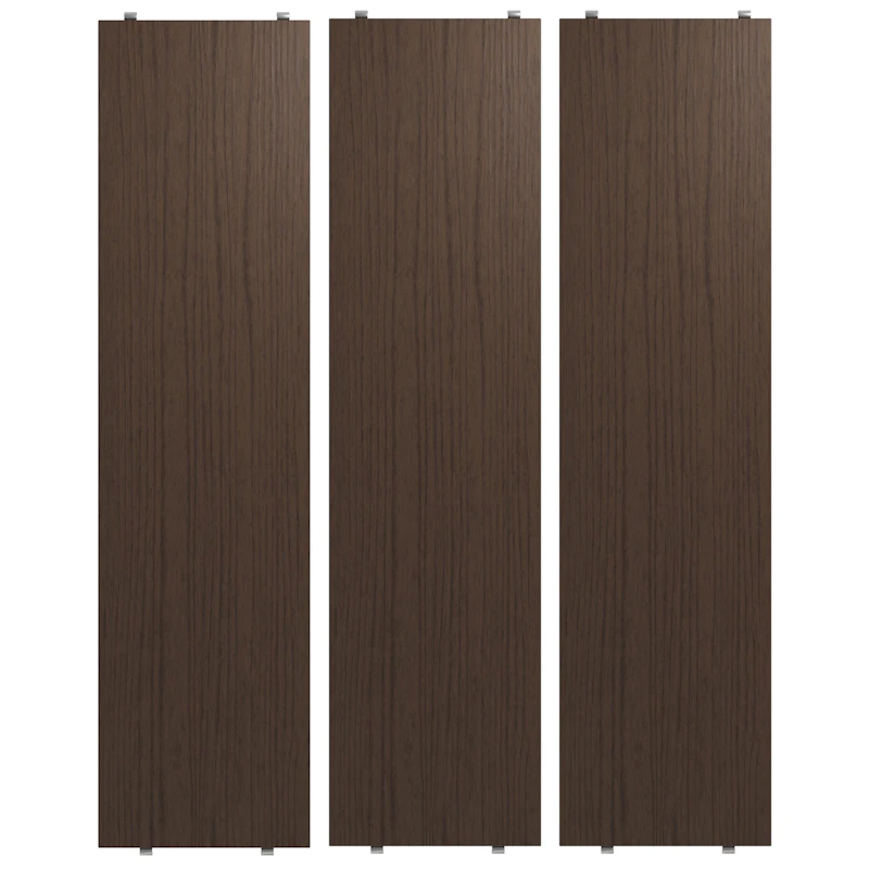 String Hyllplan 3-pack 78x20 cm, Mörk Ek