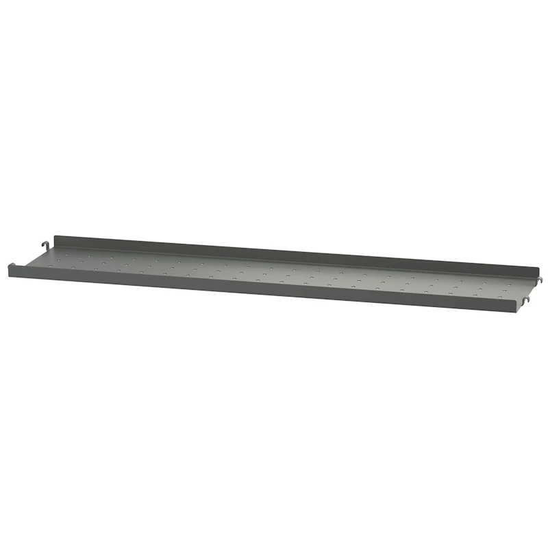 String Shelf With Low Edge Metal Hyllplan Med Låg Kant Metall 78x20 cm, Mörkgrå