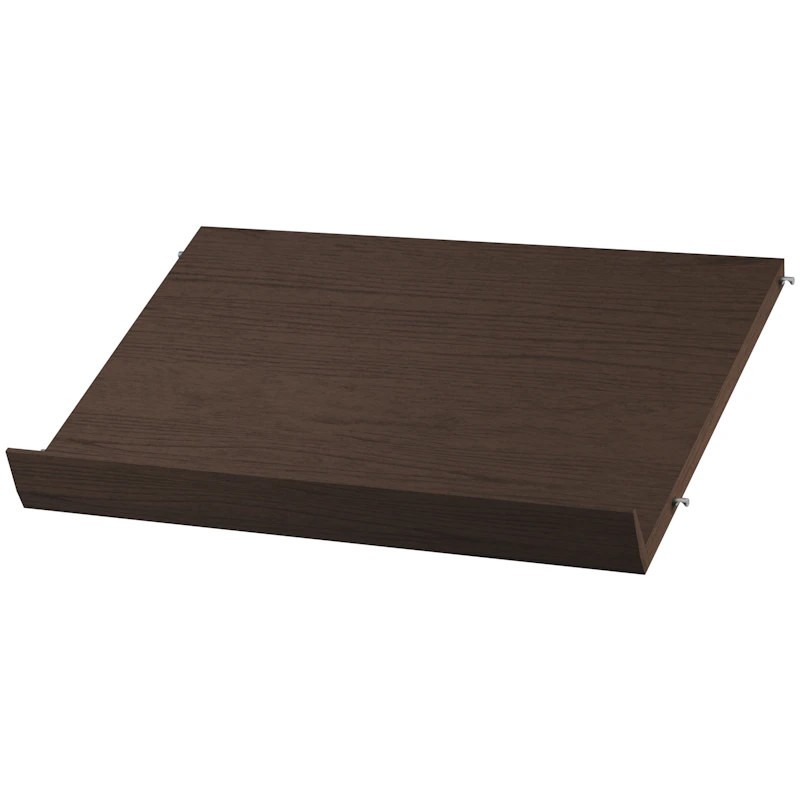 String Tidningshylla 58x30 cm, Mörk Ek