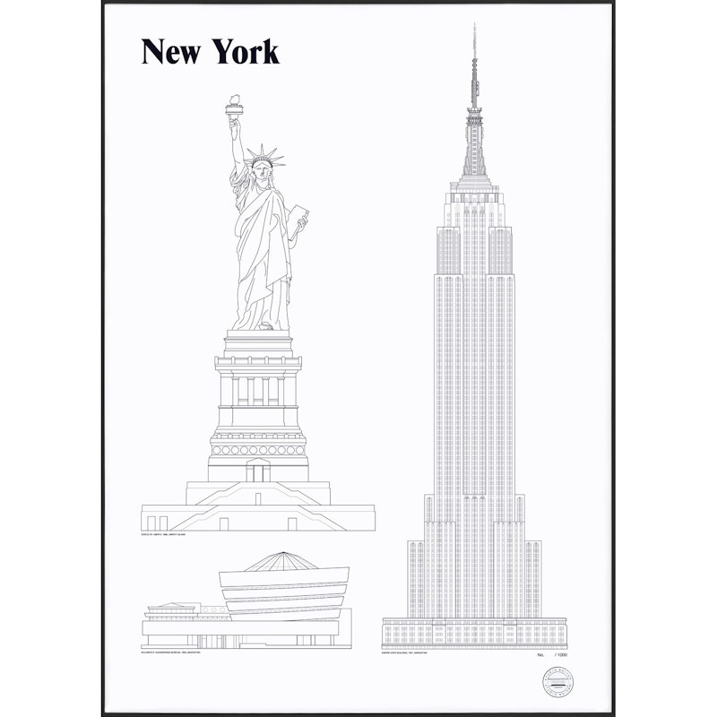 New York Landmarks Poster