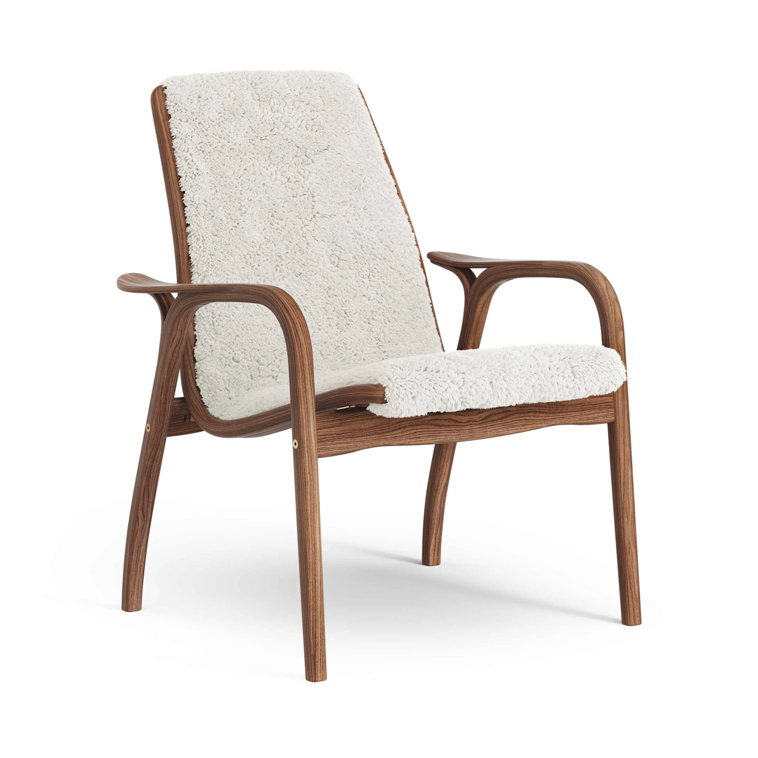 Swedese Laminett F&aring;t&ouml;lj Lackerad Valn&ouml;t / Off-white - F&aring;t&ouml;ljer F&aring;rskinn Off-White - 23101/V1251