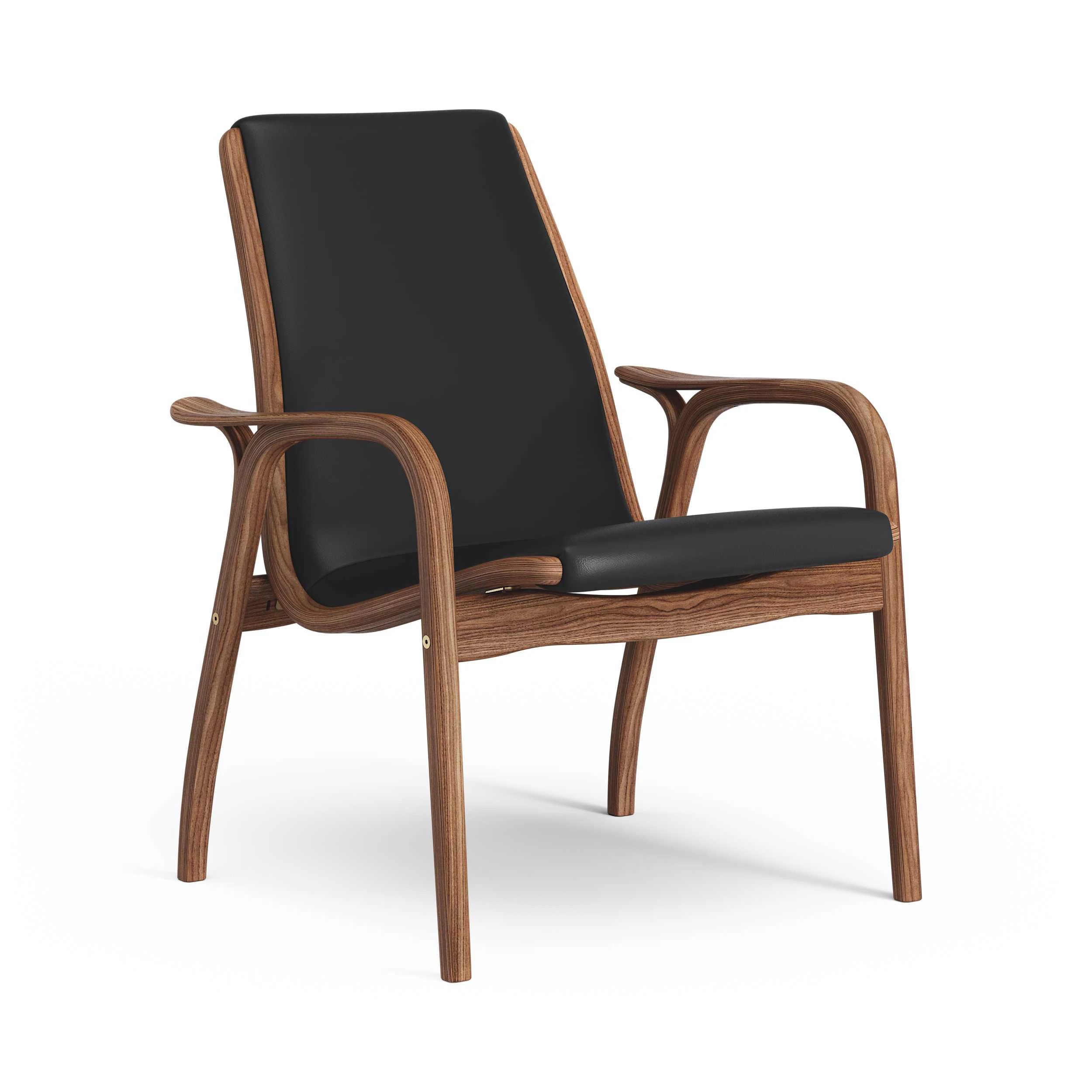 Swedese Laminett F&aring;t&ouml;lj Lackerad Valn&ouml;t / Svart - F&aring;t&ouml;ljer L&auml;der Svart - 23101/V1980/ELMSOF99999