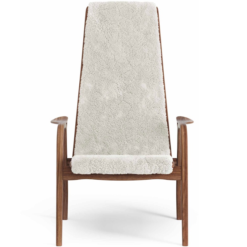 Lamino Fåtölj, Naturlackerad Valnöt / Fårskinn Off-white