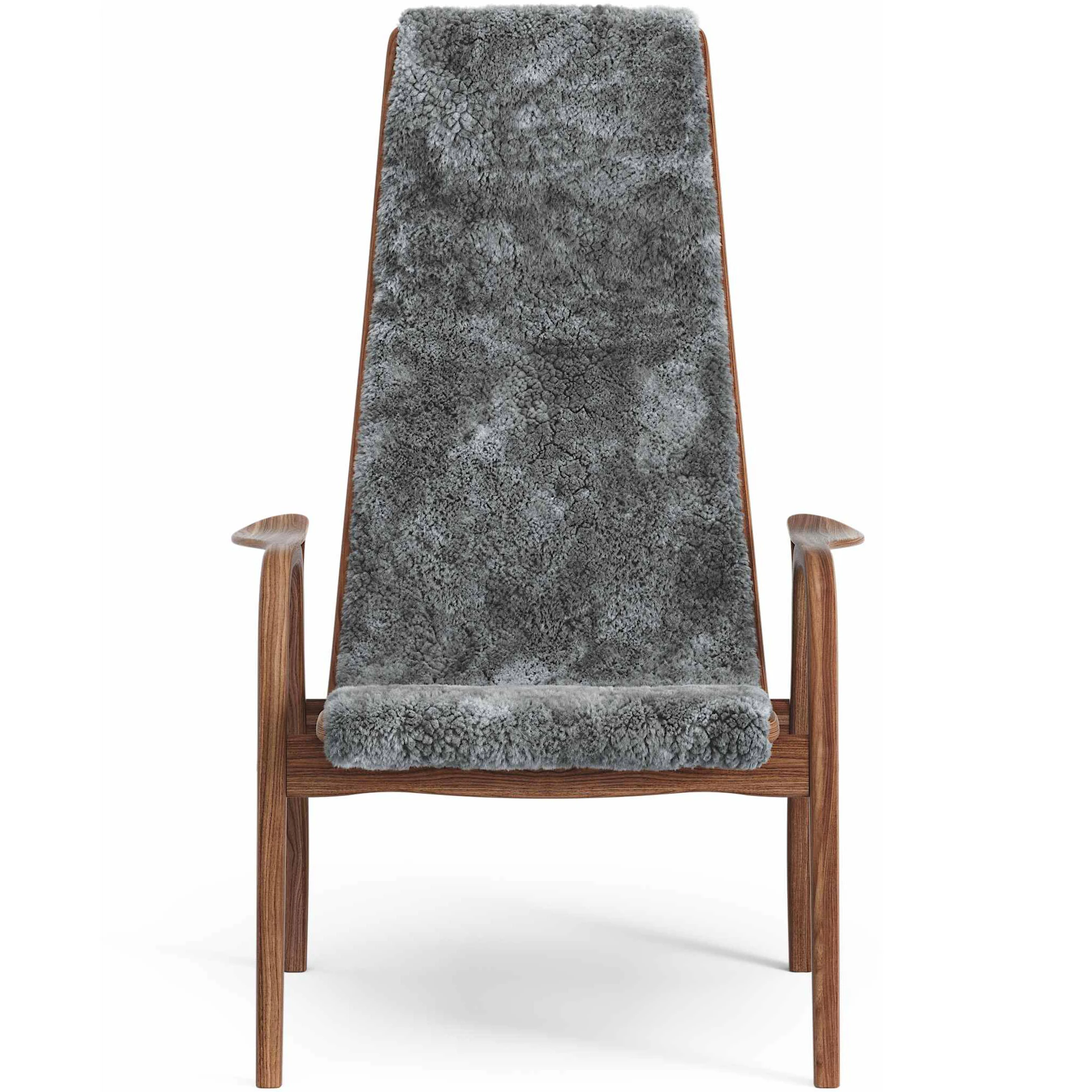 Swedese Lamino F&aring;t&ouml;lj Naturlackerad / F&aring;rskinn Scandinavian Grey - F&aring;t&ouml;ljer Valn&ouml;t Scandinavian Grey - 23001/V1254