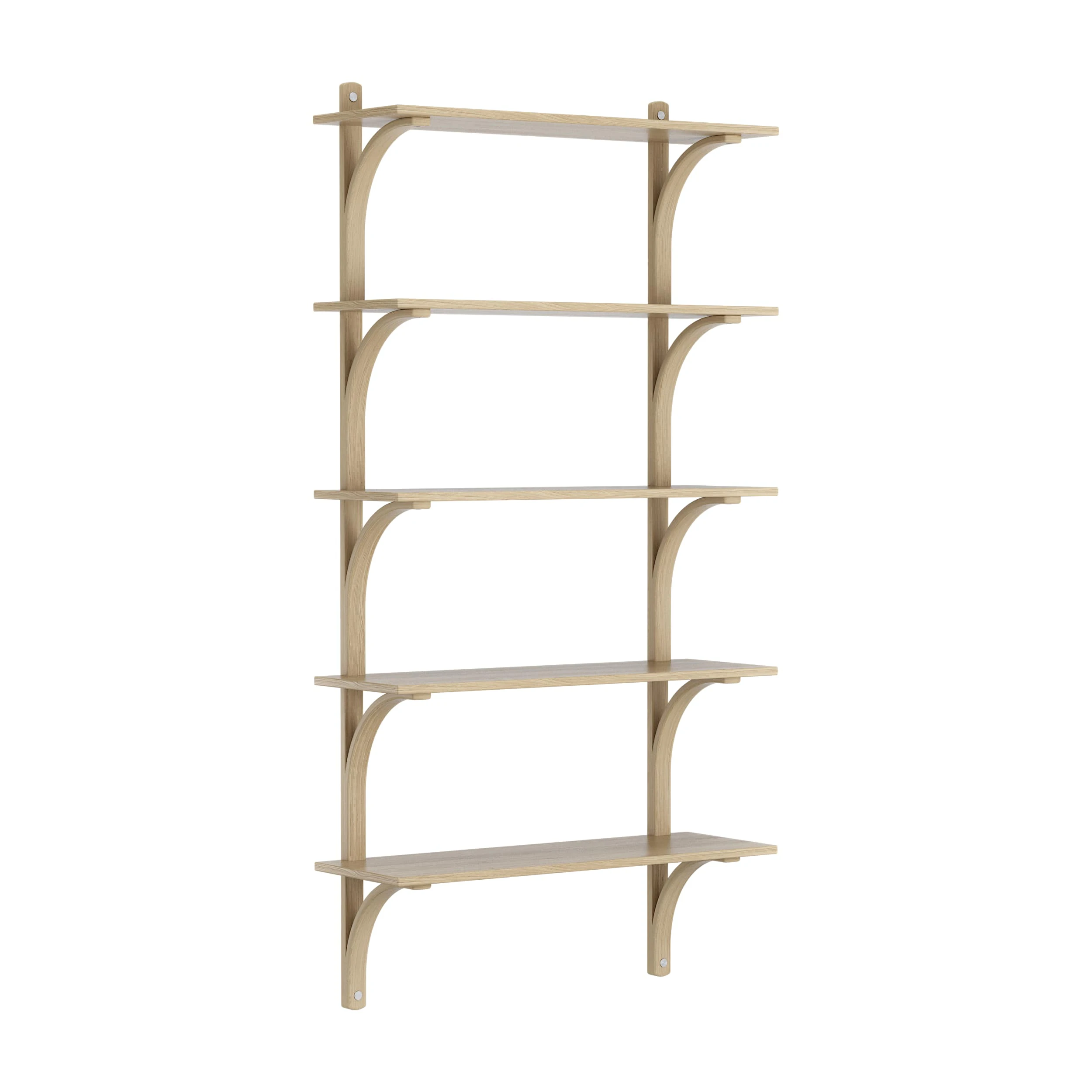 Swedese Levi V&auml;gghylla 90 Cm Stor Aluminium / Naturlack - V&auml;gghyllor Ek Naturlack - 20925/E181