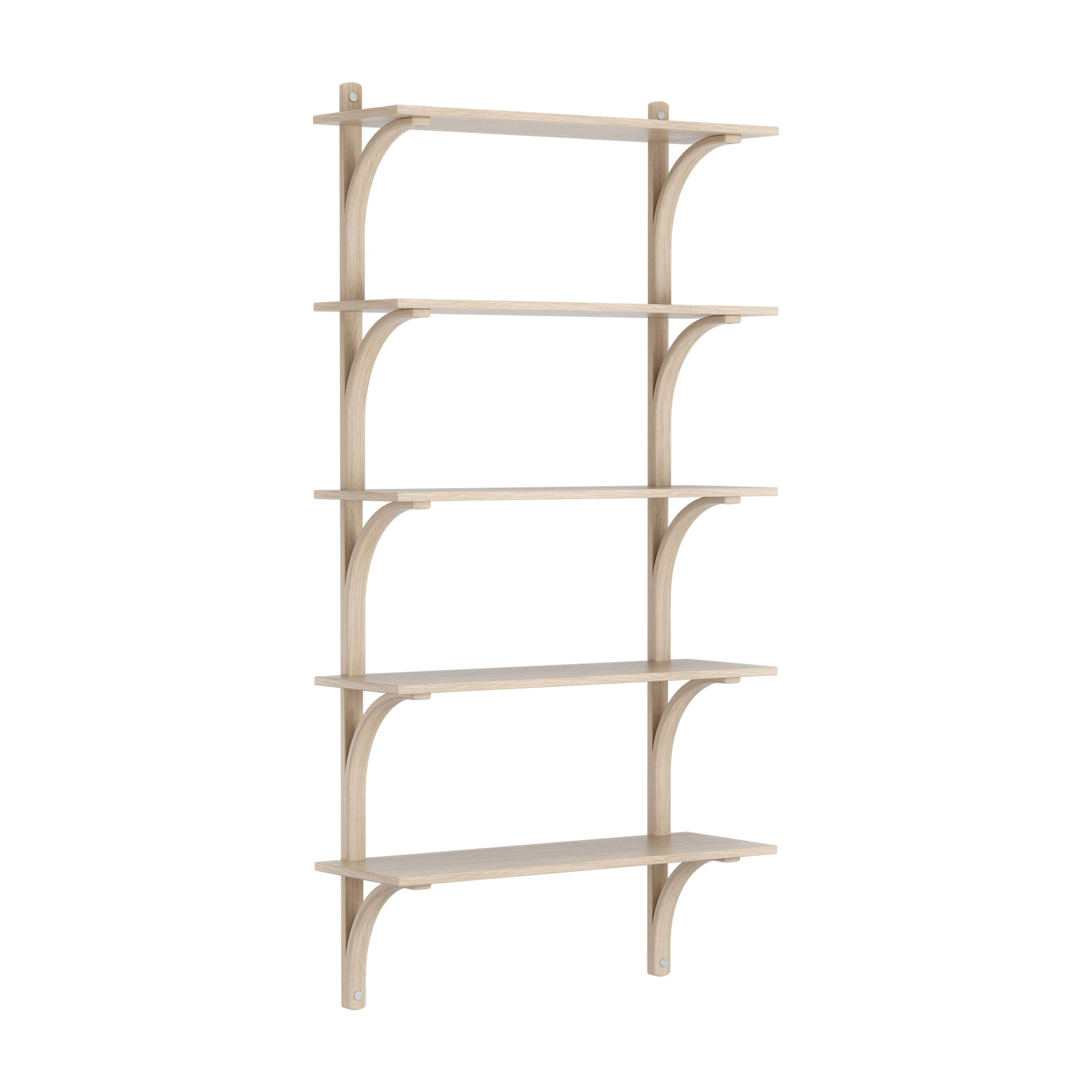 Swedese Levi V&auml;gghylla 90 Cm Stor Aluminium / Vitpigmenterad - V&auml;gghyllor Ek Vitpigmenterad Ek - 20925/E381