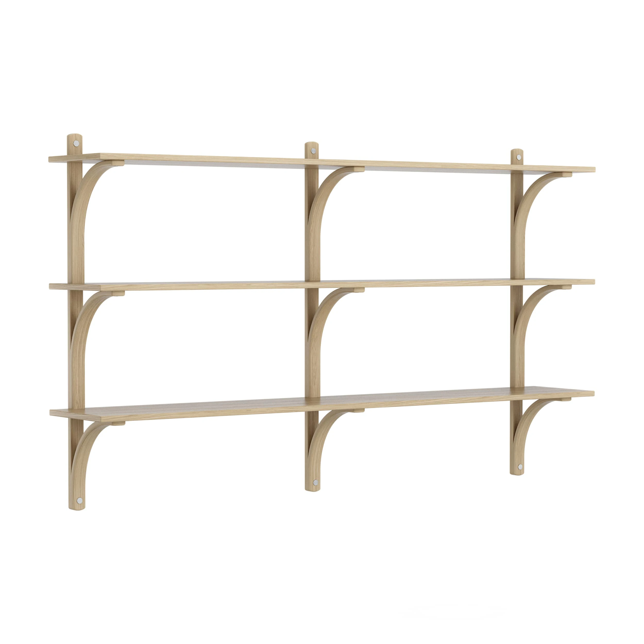 Swedese Levi V&auml;gghylla 180 Cm Medium Aluminium / Naturlack - V&auml;gghyllor Ek Naturlack - 20926/E181