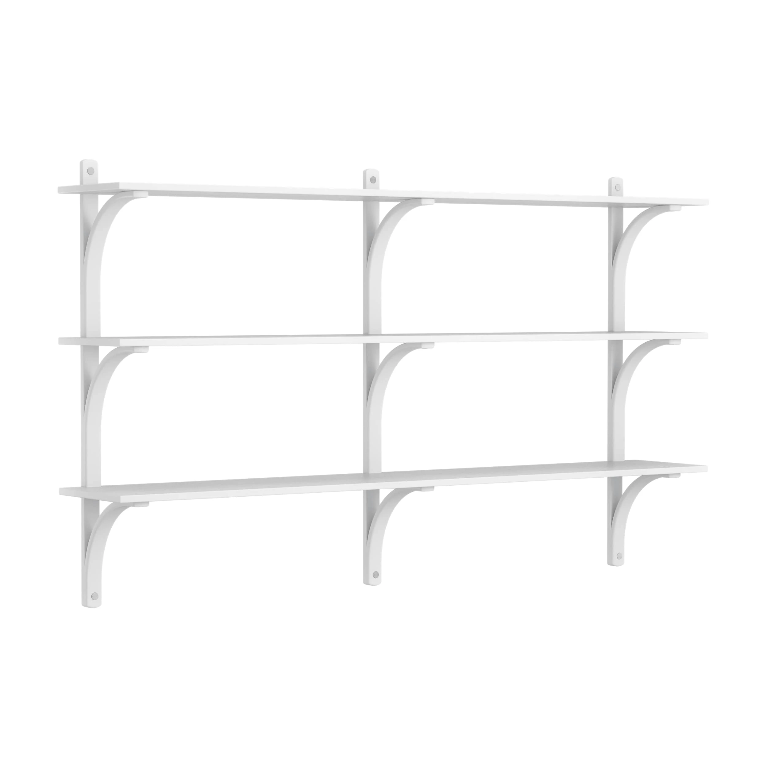 Swedese Levi V&auml;gghylla 180 Cm Medium Aluminium / Vitlaserad - V&auml;gghyllor Ask Vitlaserad - 20926/AH81