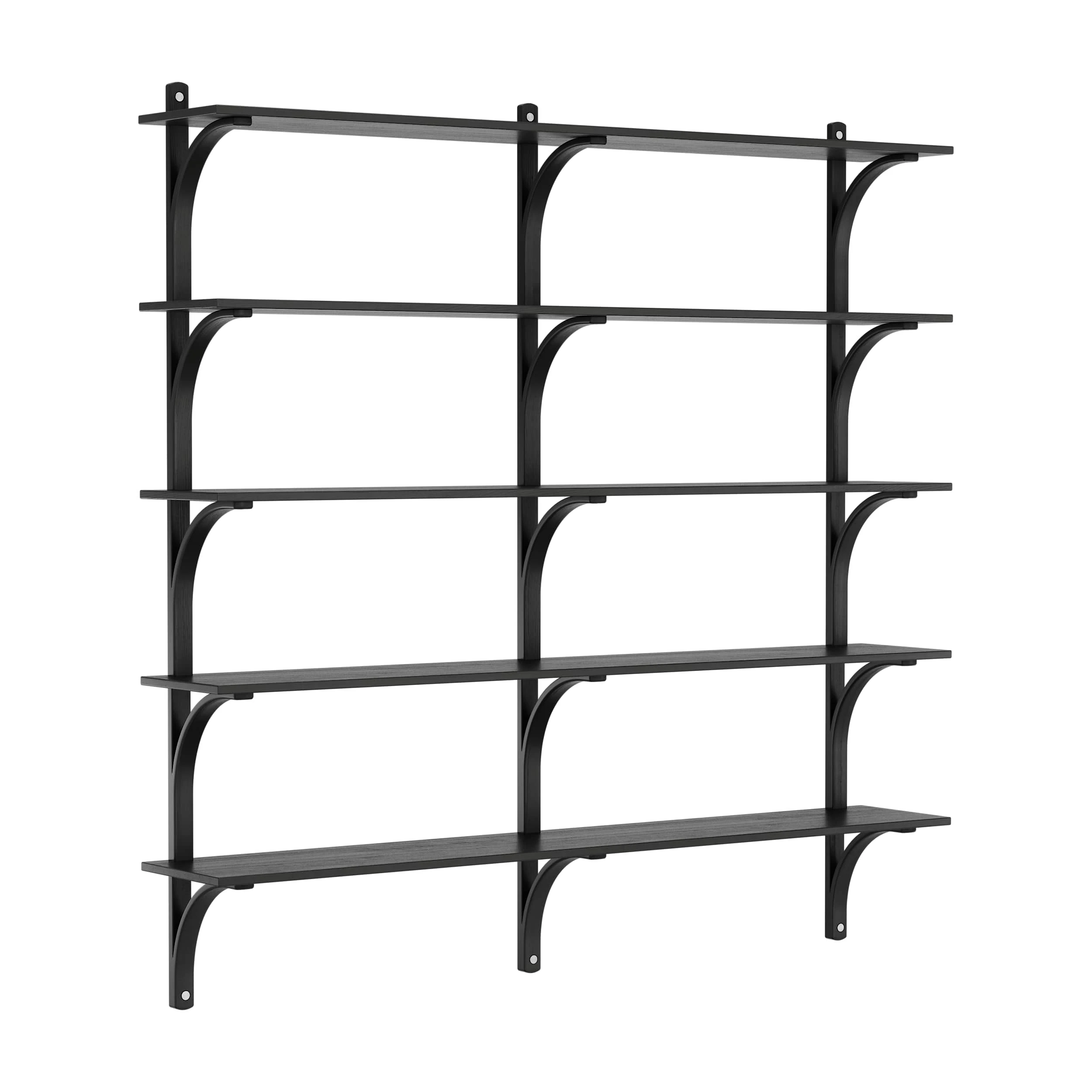 Swedese Levi V&auml;gghylla 180 Cm Stor Aluminium / Svartbetsad - V&auml;gghyllor Ask Svartlaserad - 20927/AF81