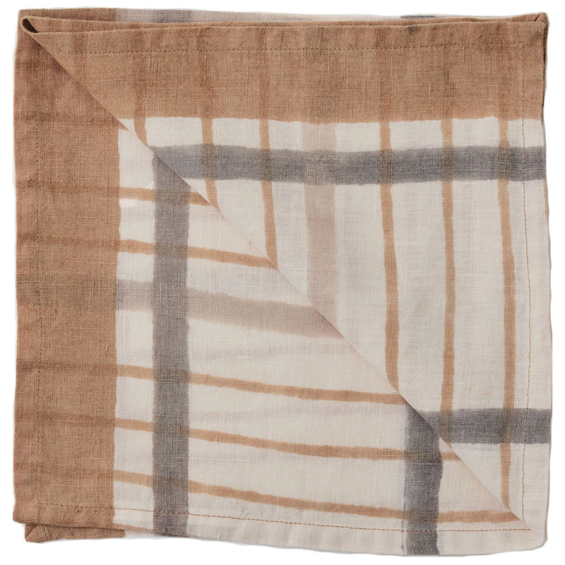 Ella Servett 50x50 cm, Hazelnut Checkered