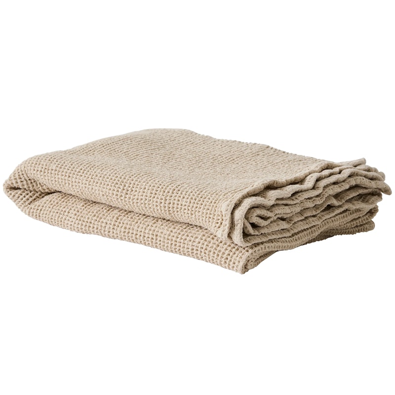 Nella waffle Handduk 100x150 cm, Beige