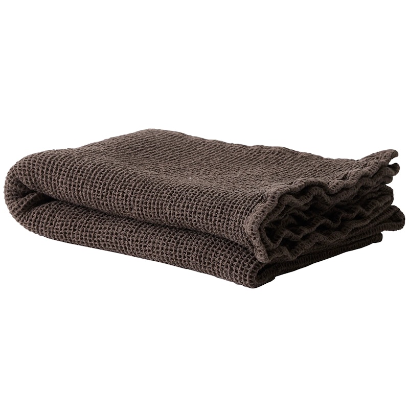 Nella waffle Handduk 100x150 cm, Taupe