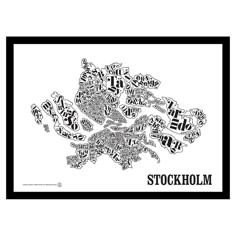 Stockholmskarta Poster