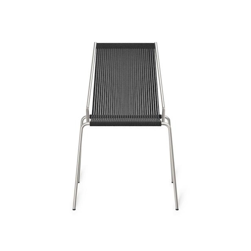 Noel Matstol Rostfritt Stål/Svart Linne