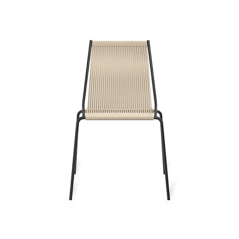 Noel Matstol Svart Stål/Linne