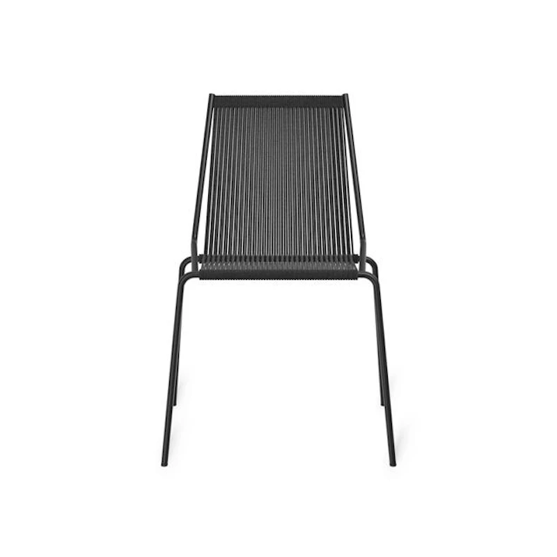 Noel Matstol Svart Stål/Svart Linne