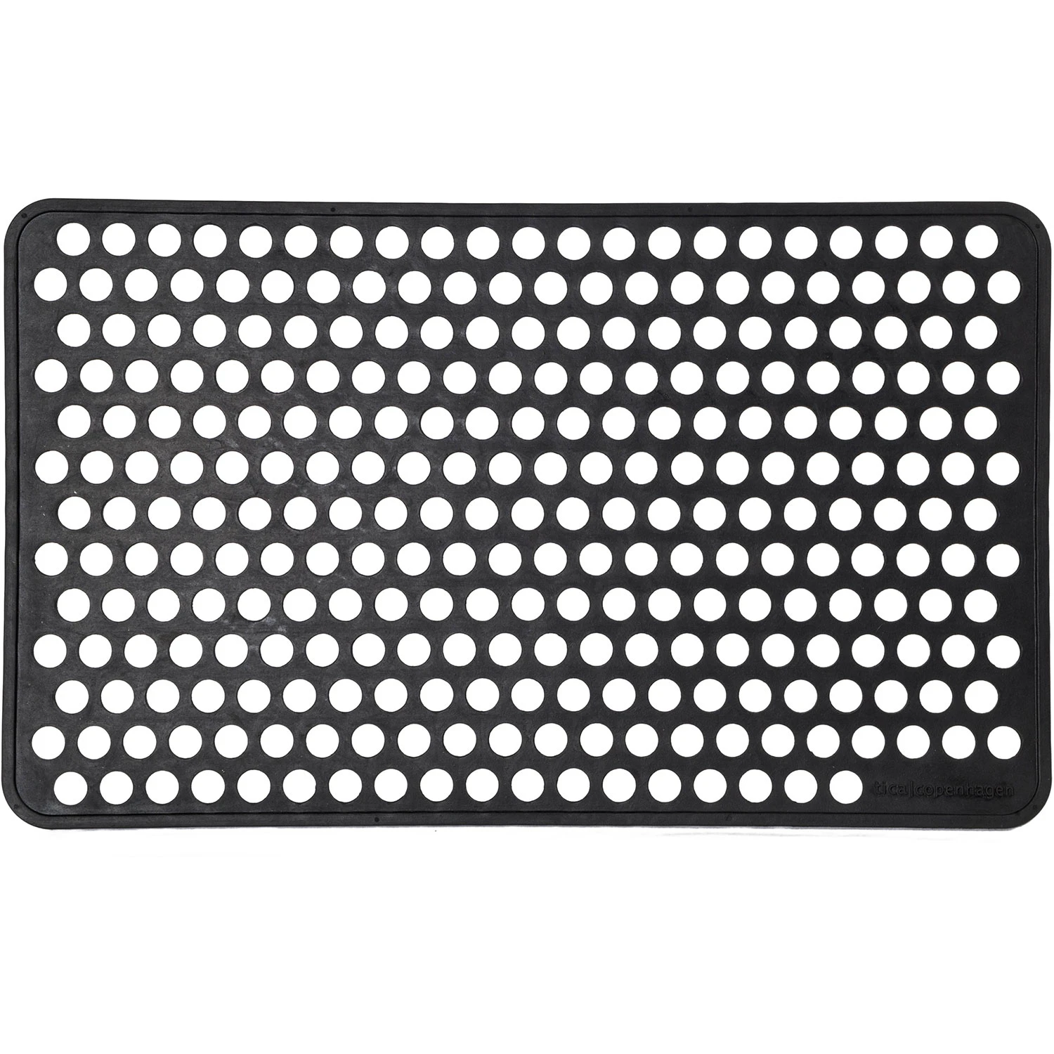 Tica Copenhagen Dot D&ouml;rrmatta 45x75 Cm Svart - D&ouml;rrmattor Gummi Svart - 00533
