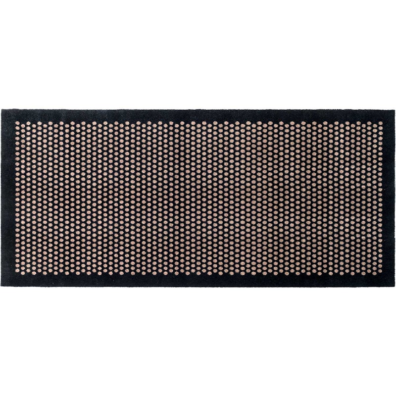 Dot Dörrmatta, Svart / Beige, 90x200 cm
