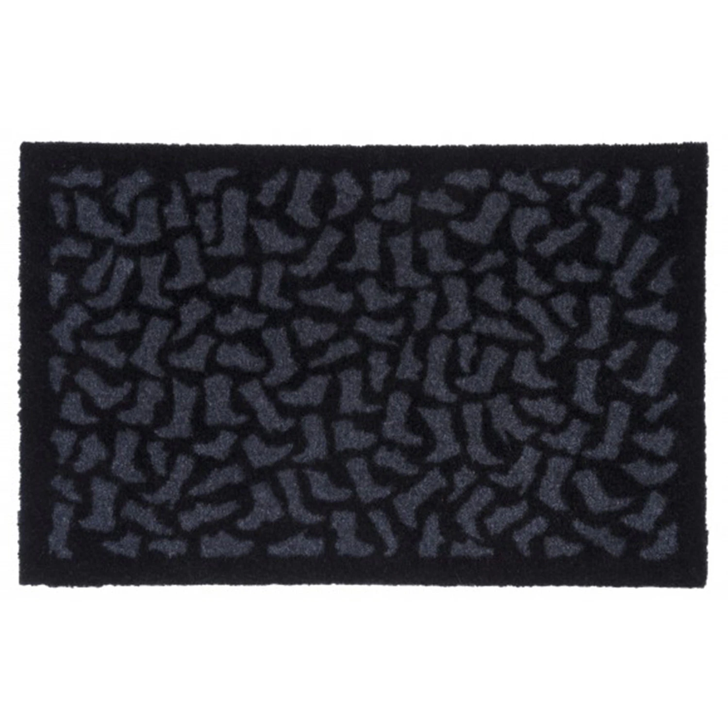 Tica Copenhagen Footwear D&ouml;rrmatta 40x60cm Svart/gr&aring; - D&ouml;rrmattor Polyamid Svart - 00576