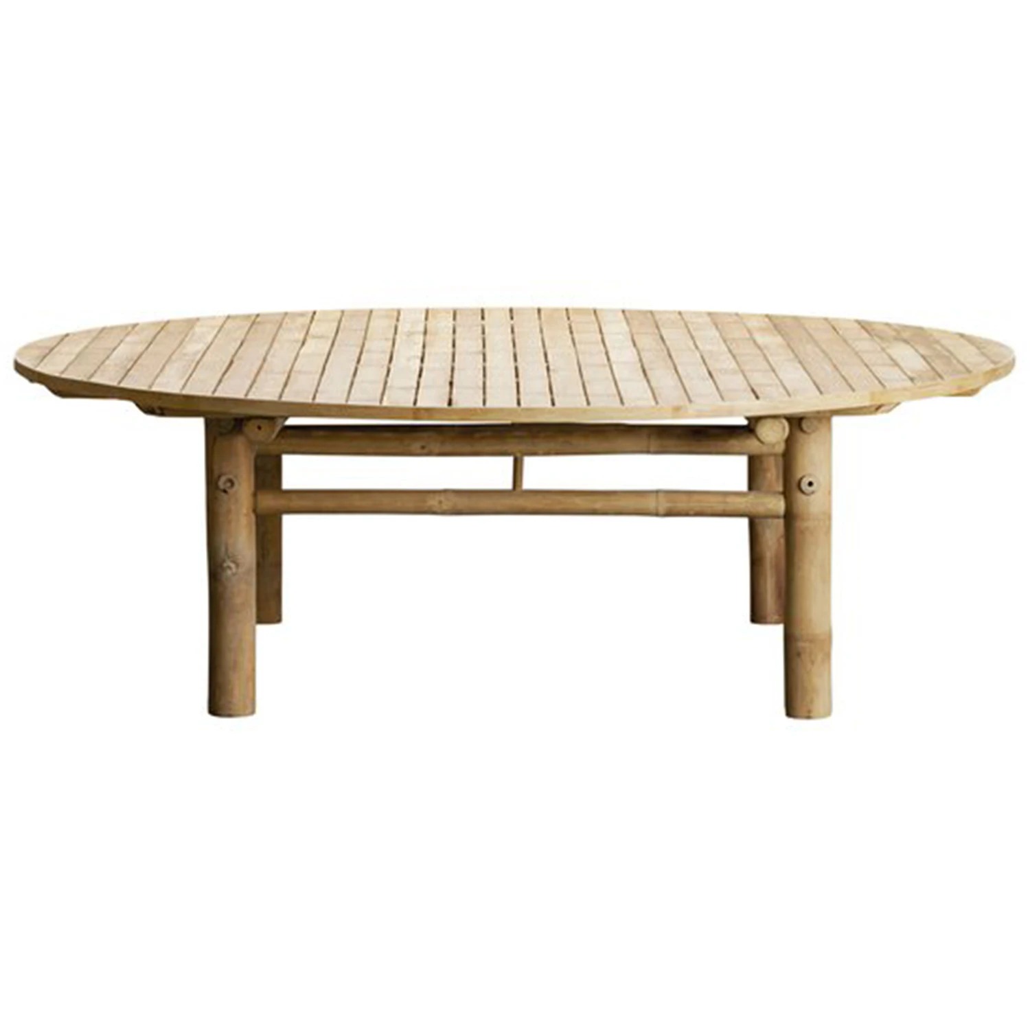 Tine K Soffbord &Oslash;140 Cm Natur - Soffbord utomhus Bambu Natur - BAMTABLEO140X45