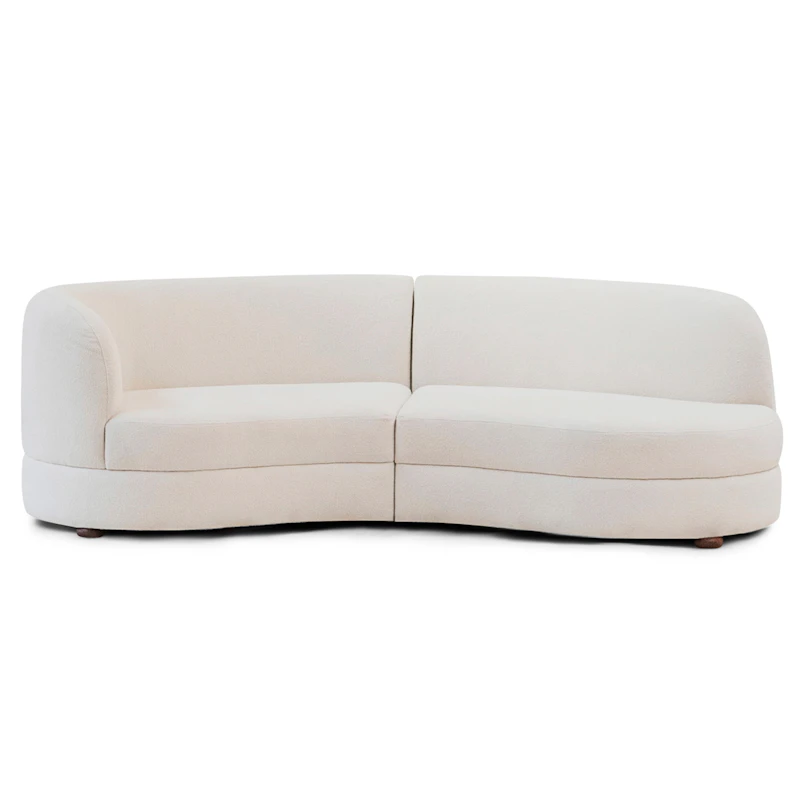 Delon Sofa-opend end right Bouclé classic offwhite