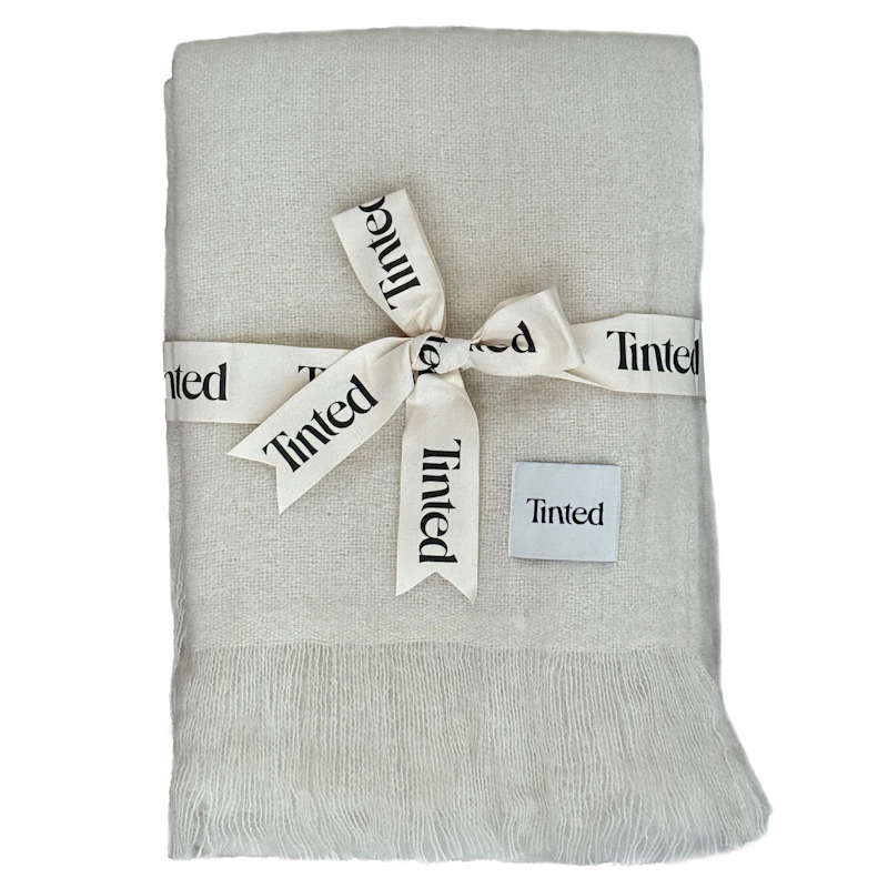 Fridh Pläd Mohair 130x170 cm, Off-white