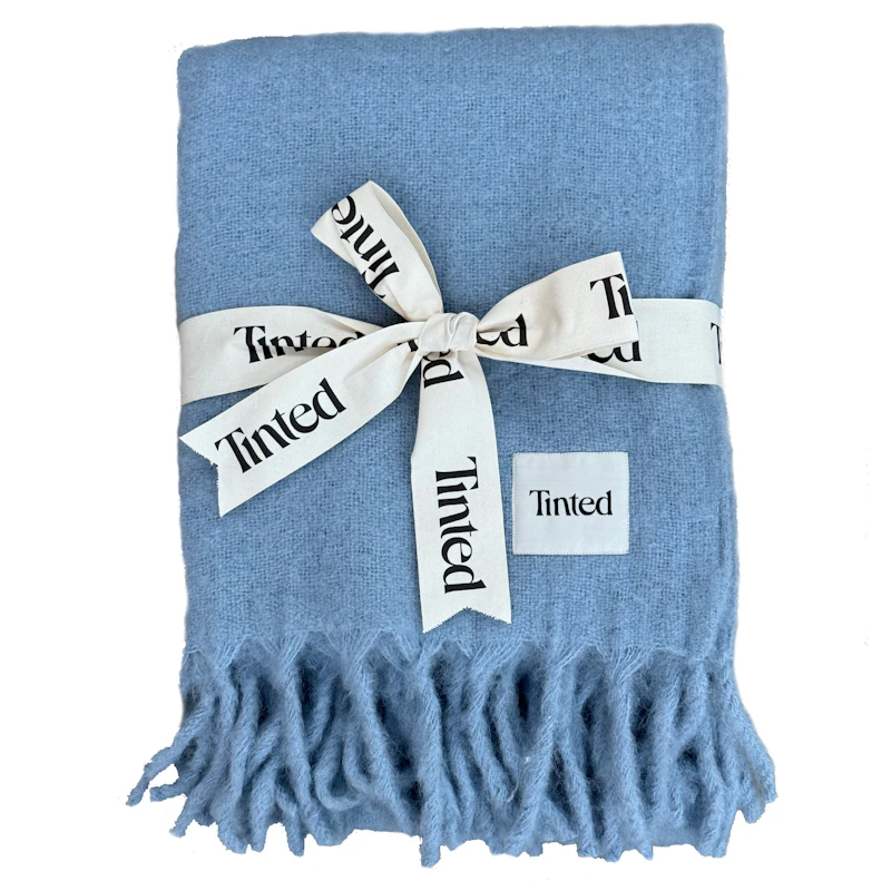 Fridh Pläd Mohair 130x170 cm, Blå