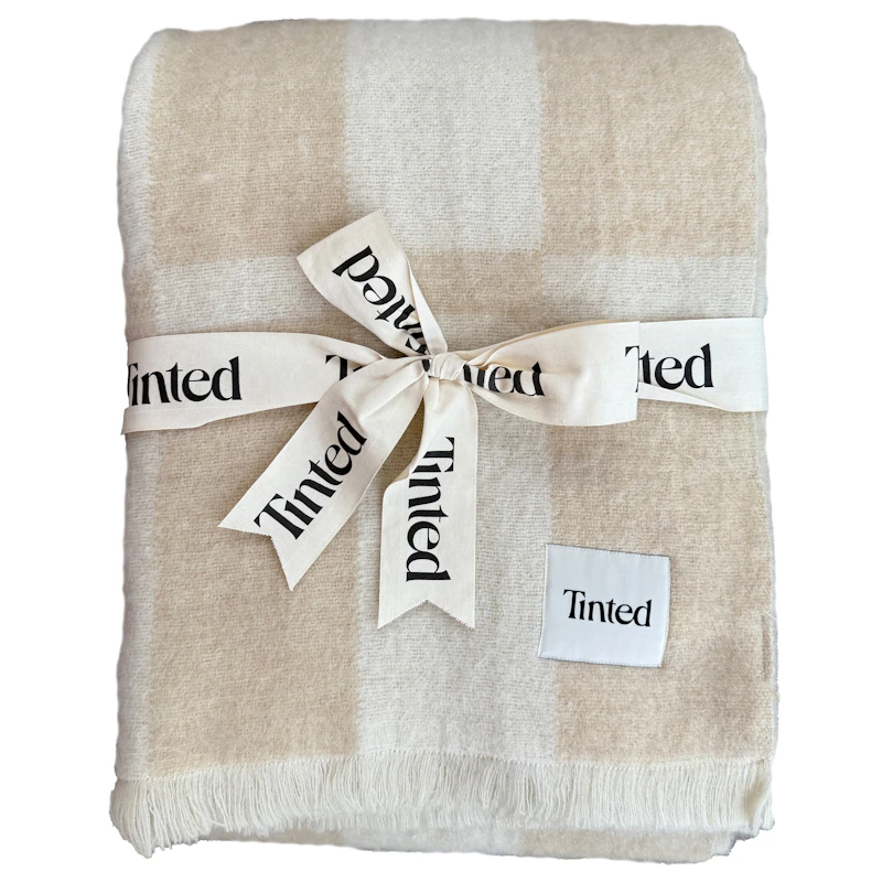 Hallin Pläd Mohair 130x170 cm, Beige / Off-white