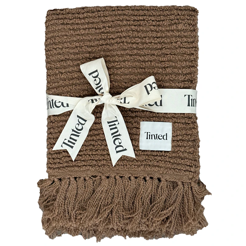 Janzen Ullpläd Bouclé 130x170 cm, Brun