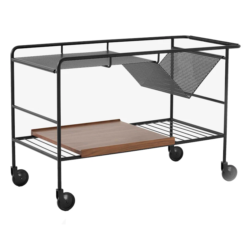 Alima NDS1 Serveringsvagn, Valnöt / Mattsvart