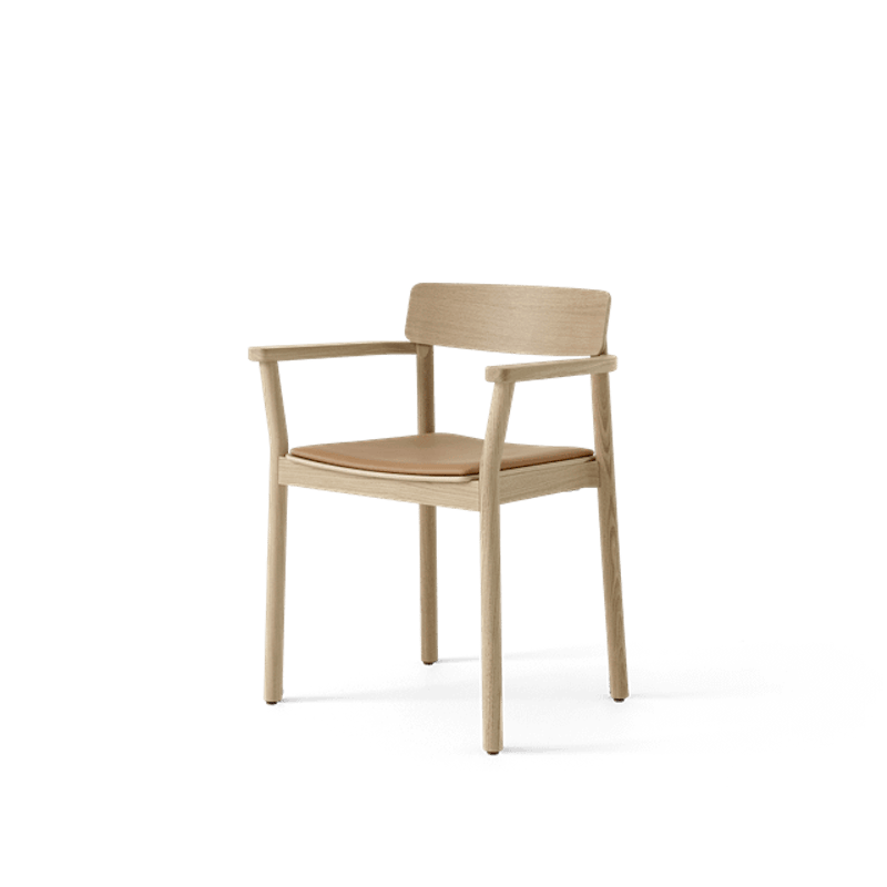 Betty TK11 Matstol Med Armstöd Cognac Läder/Ek