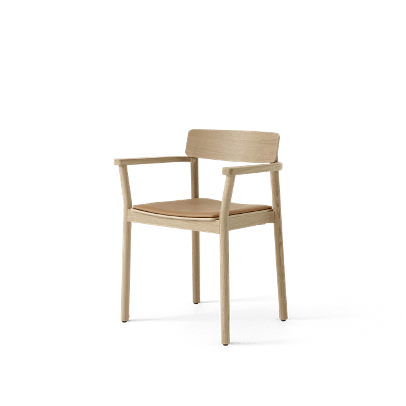 Betty TK11 Matstol Med Armstöd Cognac Läder/Ek