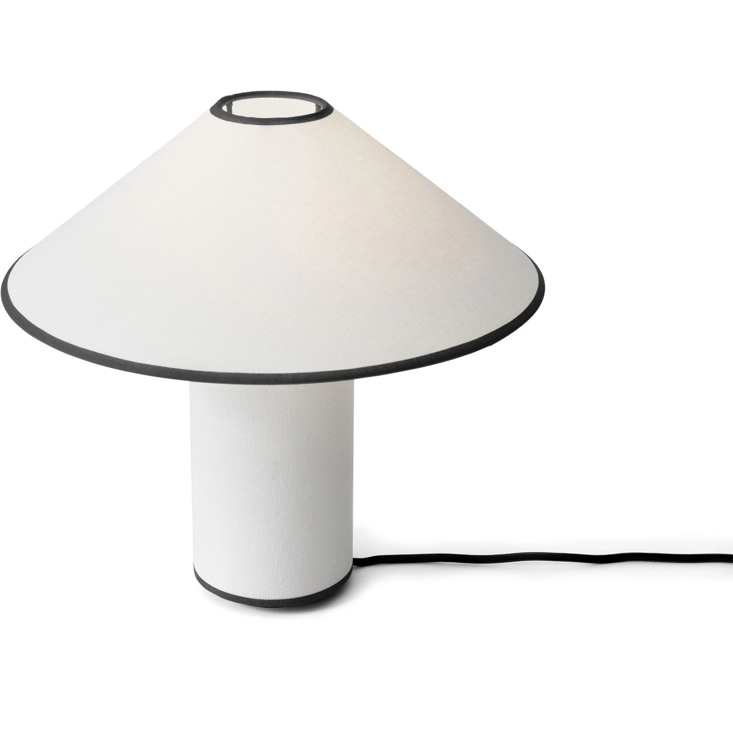 &Tradition Colette Atd6 Bordslampa Vit/svart - Bordslampor Bomull Svart - 133115A157