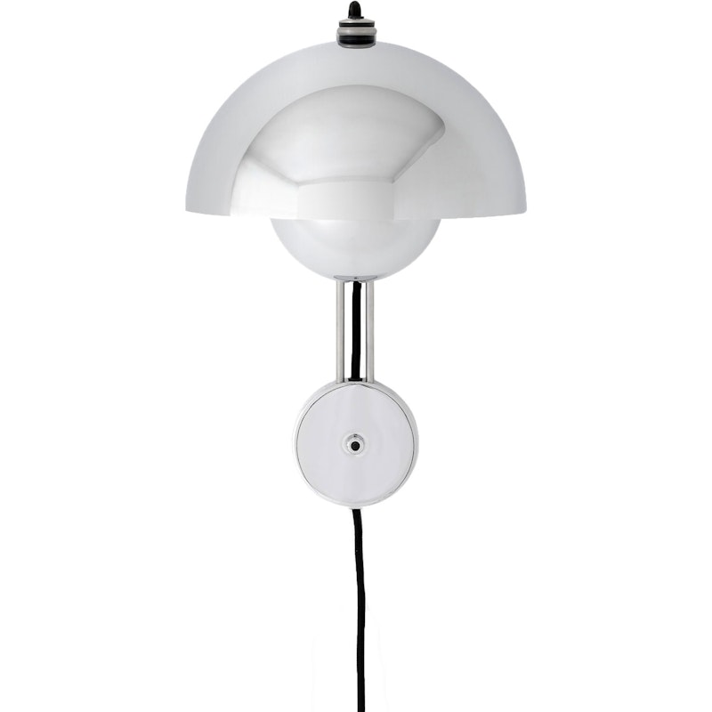 Flowerpot VP8 Vägglampa, Chrome-Plated