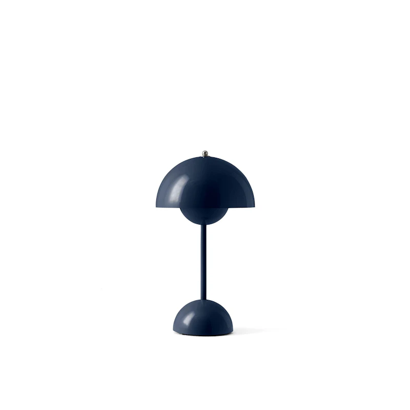 Flowerpot VP9 Bordslampa Portabel, Steel Blue